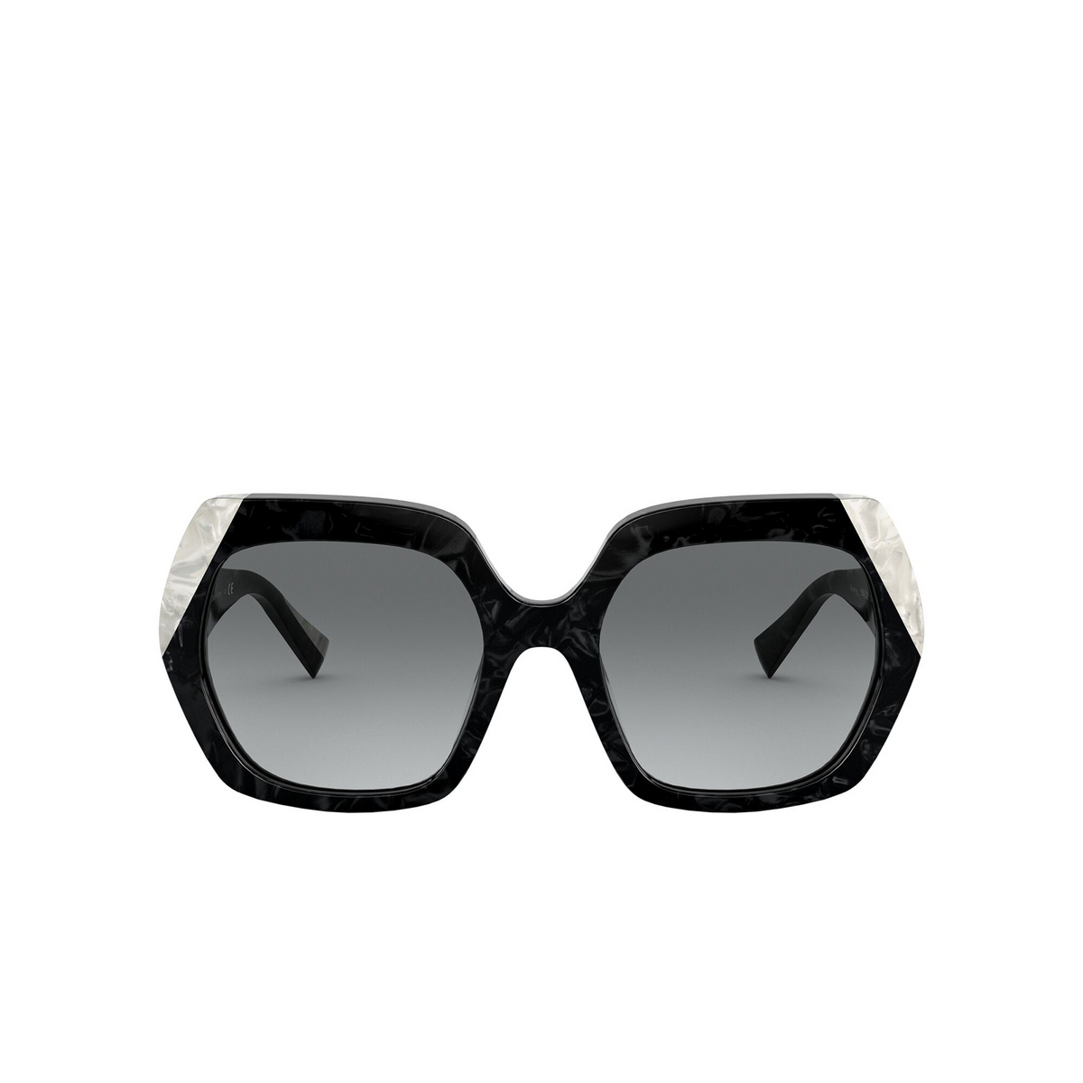 Alain Mikli® Square Sunglasses: Evanne A05054 color Noir Mikli / Blanc Mikli 001/11 - front view.