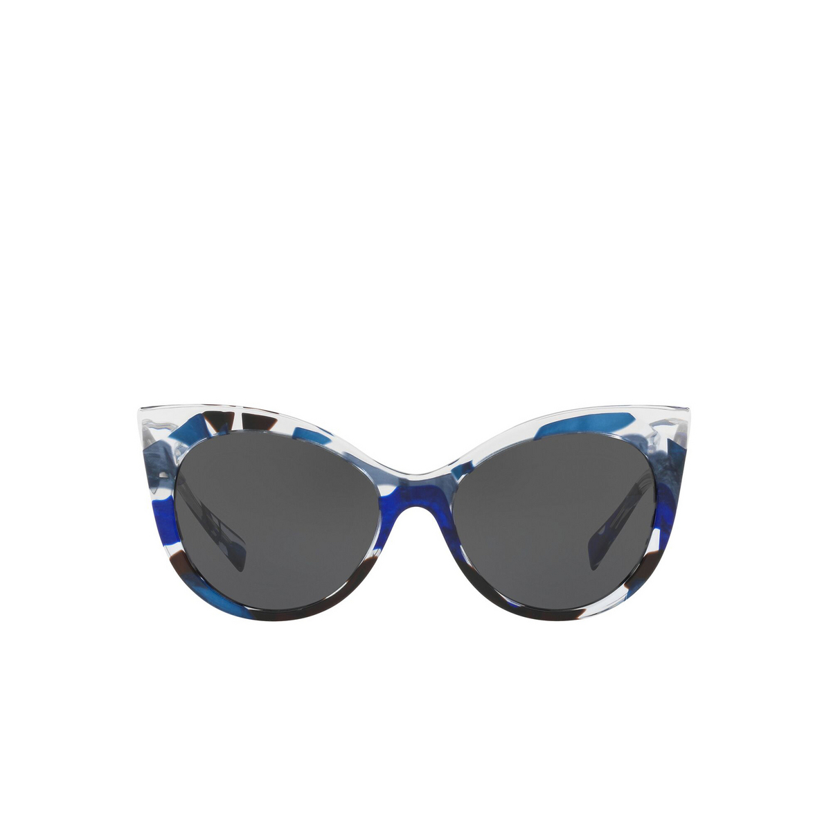 Alain Mikli® Butterfly Sunglasses: Leala A05032 color Crystal Waves Black Blue 002/87 - front view.