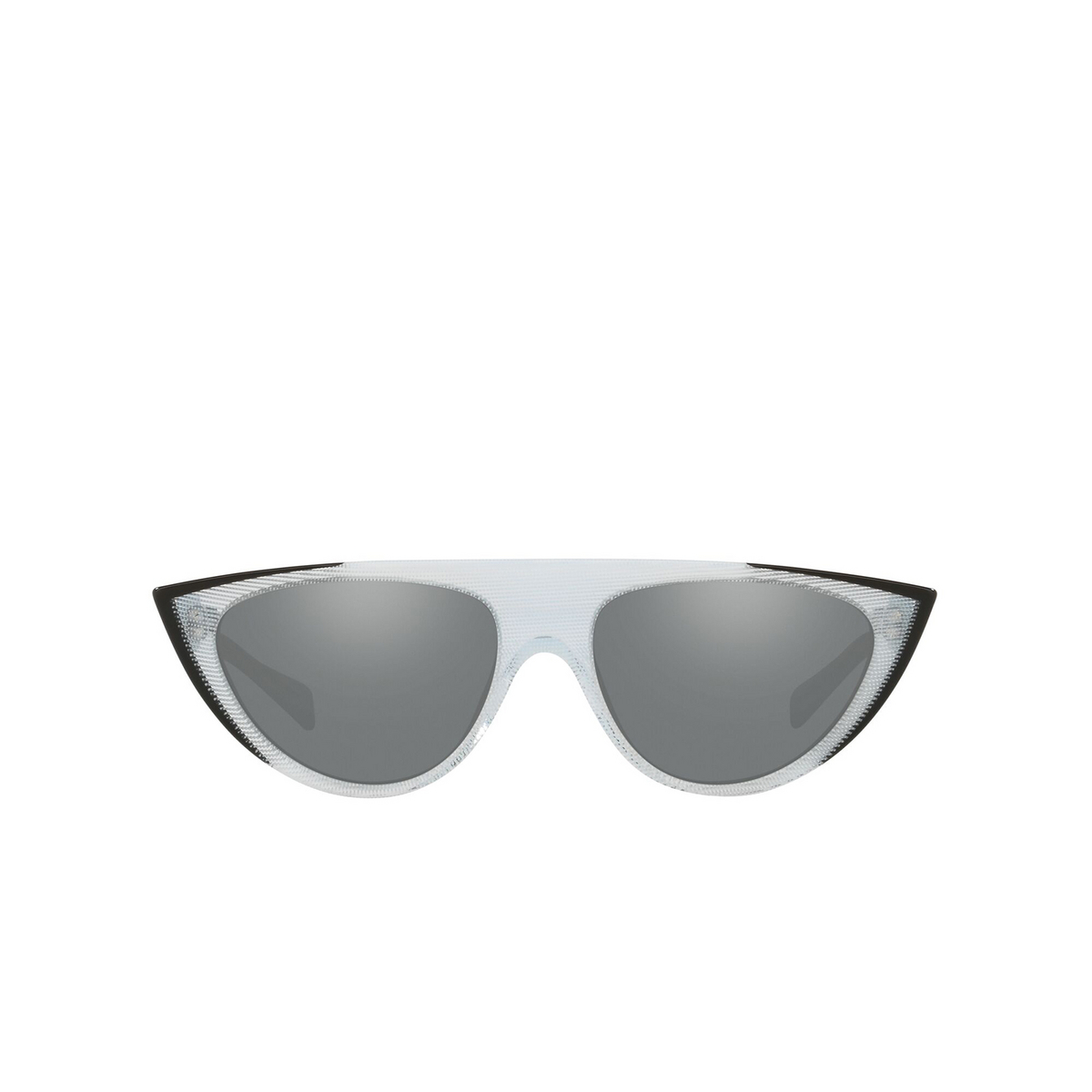 Alain Mikli® Irregular Sunglasses: Miss J A05031 color Black / White Pointille 007/6G - front view.
