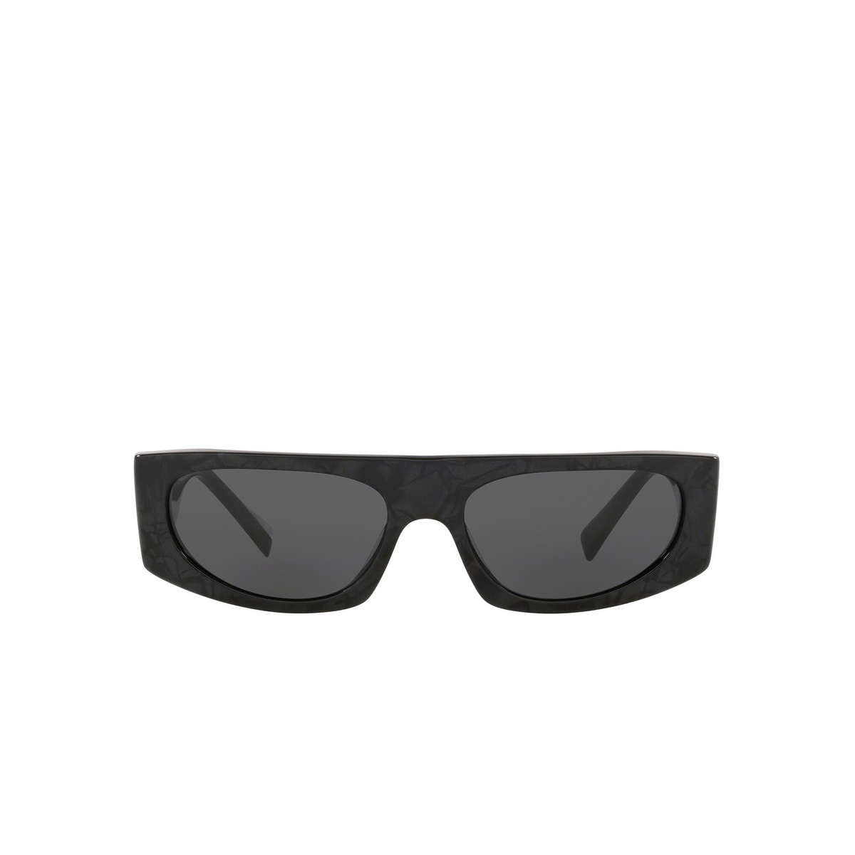 Alain Mikli® Rectangle Sunglasses: N°863 A05050 color Noir Mikli 001/87 - front view.