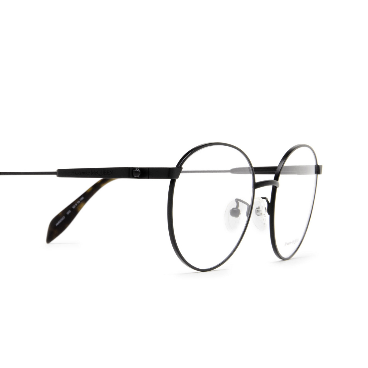 Alexander McQueen AM0232O Eyeglasses 002 Black - 3/4