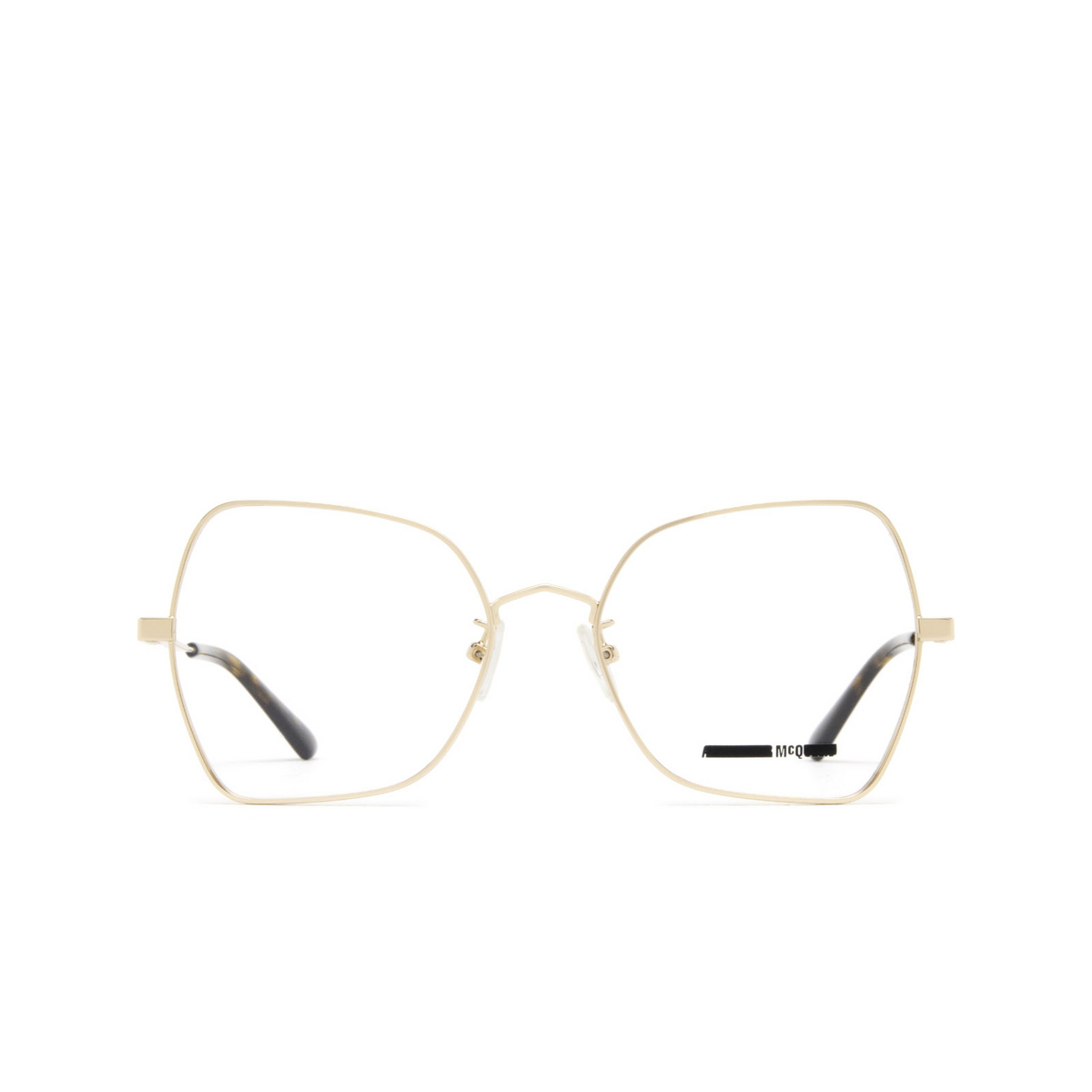 Alexander McQueen® Butterfly Eyeglasses: MQ0228OA color 002 Gold - front view