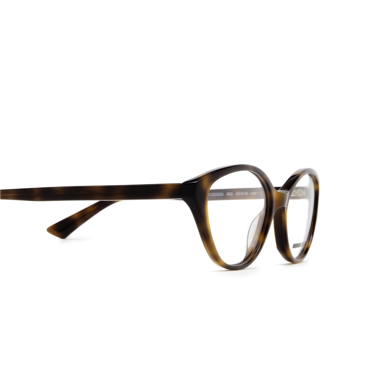 Alexander McQueen MQ0253O Eyeglasses 002 Havana - 3/4