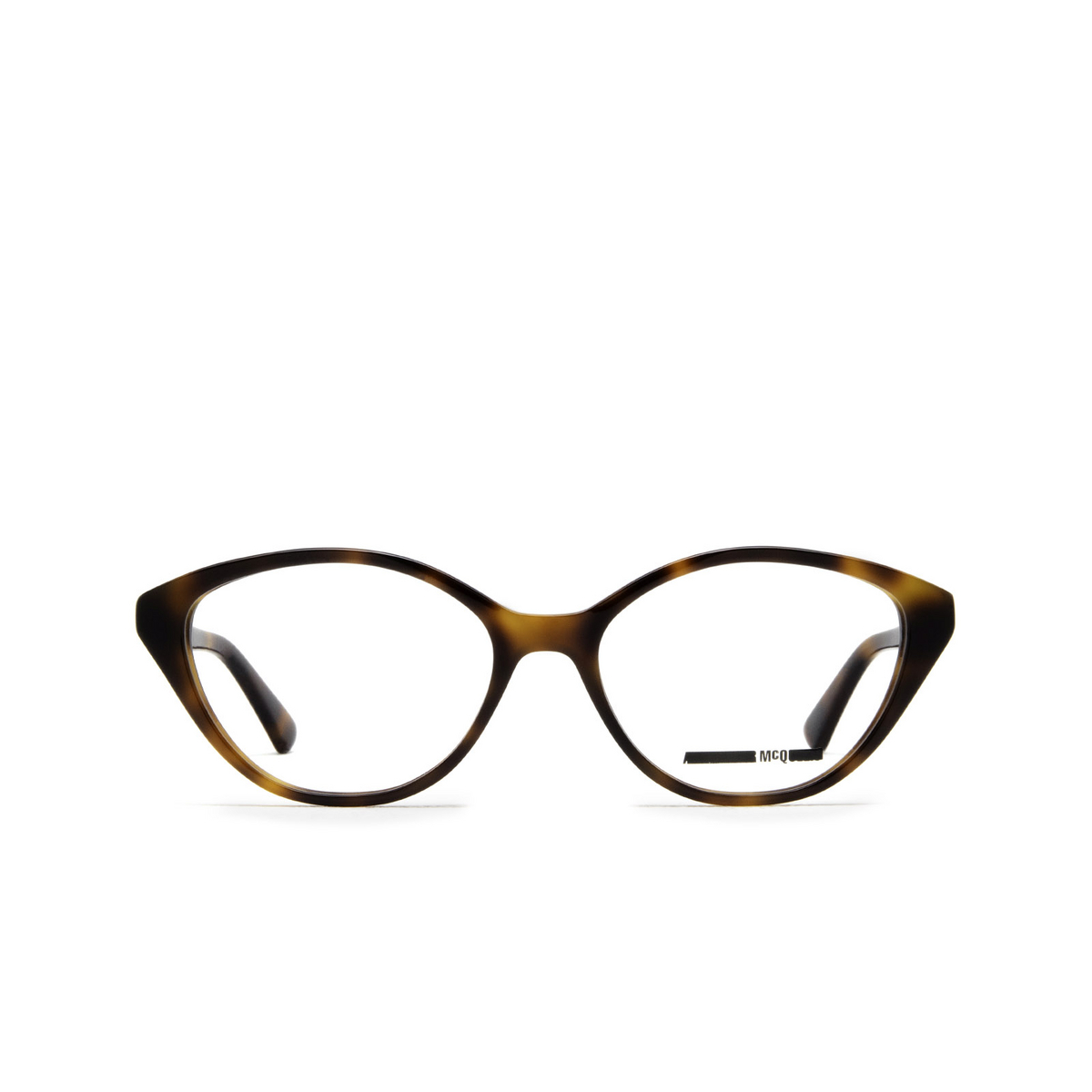 Alexander McQueen® Cat-eye Eyeglasses: MQ0253O color 002 Havana - front view
