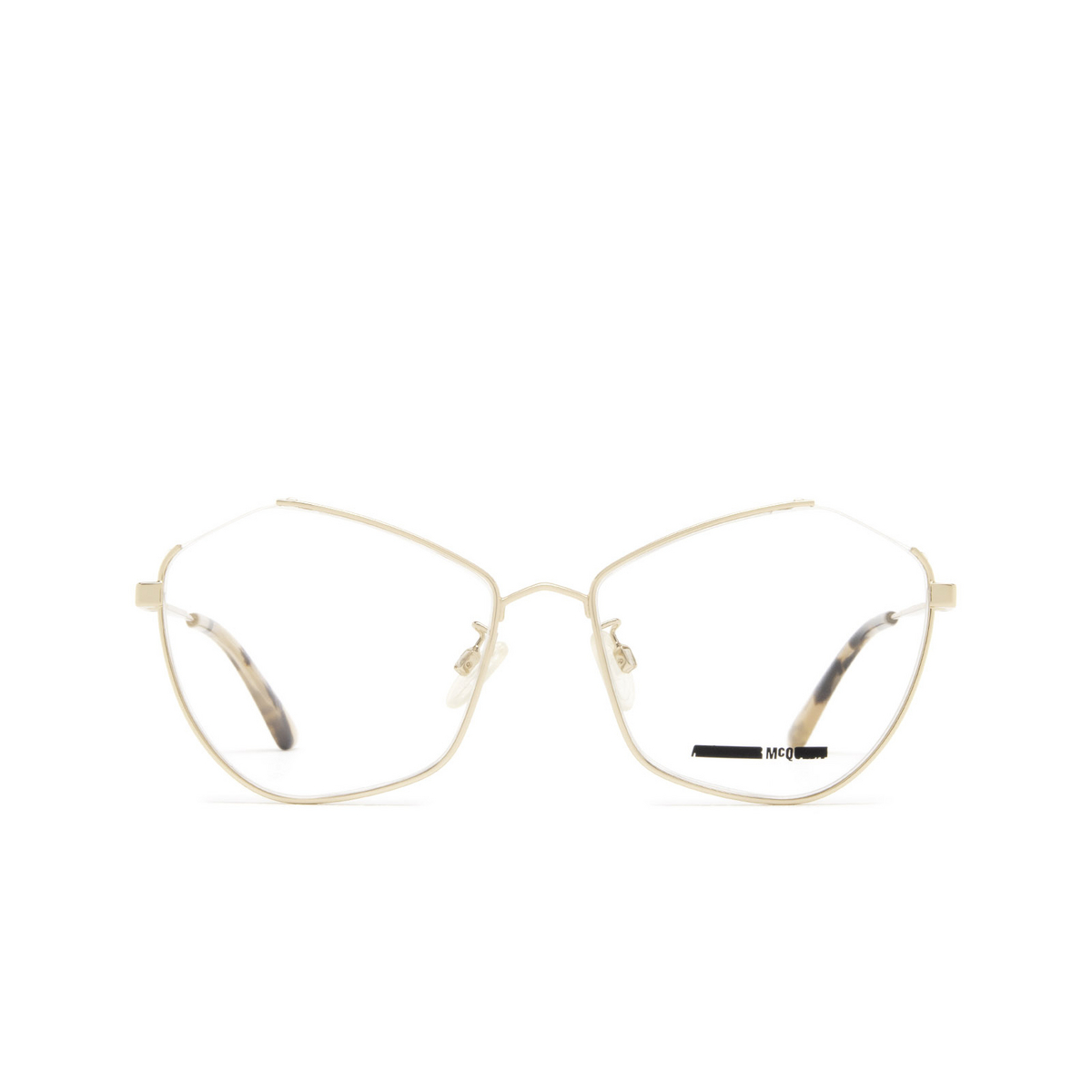Alexander McQueen MQ0262O Eyeglasses 003 Gold - front view