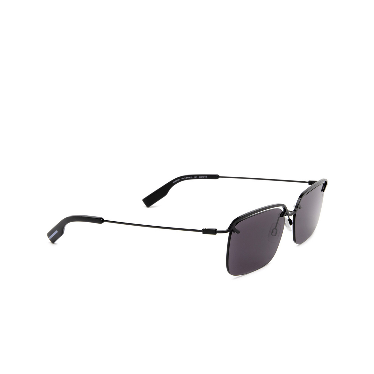 Alexander McQueen MQ0313S Sunglasses 001 Black - three-quarters view