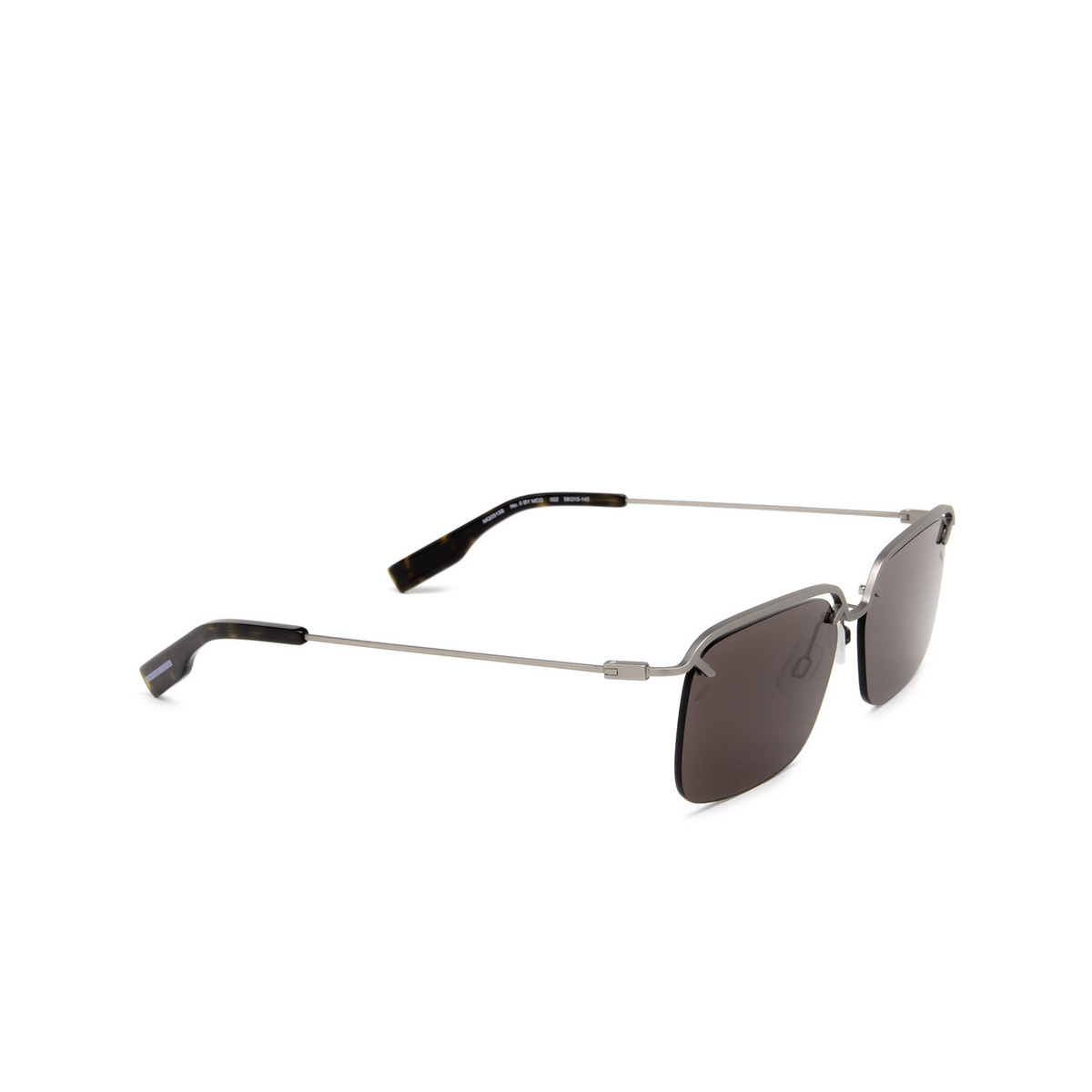 Alexander McQueen MQ0313S Sunglasses 002 Ruthenium - three-quarters view