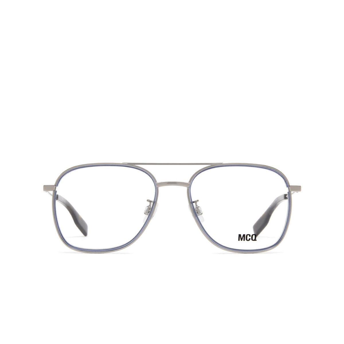 Alexander McQueen® Aviator Eyeglasses: MQ0315O color 002 Ruthenium - front view