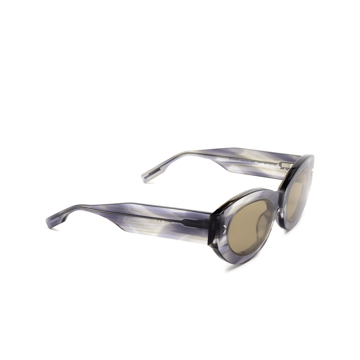 Alexander McQueen® Cat-eye Sunglasses: MQ0324S color 003 Havana - three-quarters view