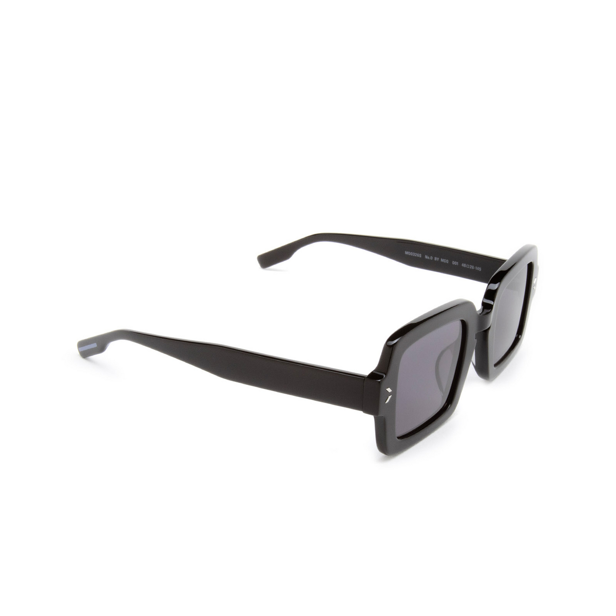 Alexander McQueen MQ0326S Sunglasses 001 Black - three-quarters view