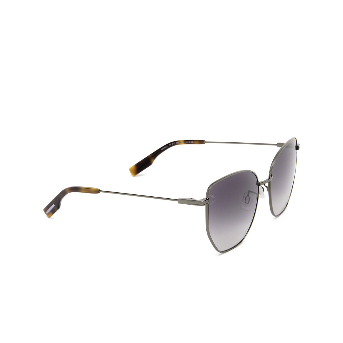 Alexander McQueen MQ0332S Sunglasses 001 Ruthenium - three-quarters view