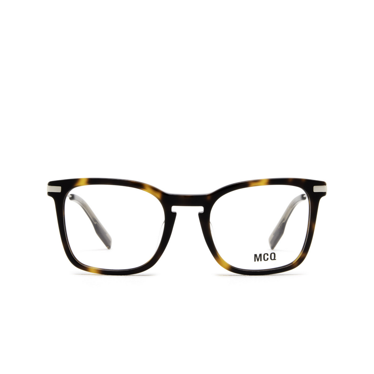 Alexander McQueen® Square Eyeglasses: MQ0338O color 002 Havana - front view
