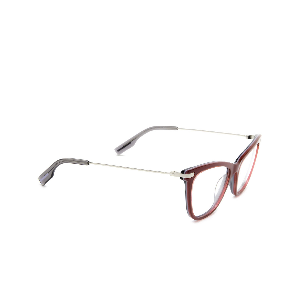 Alexander McQueen® Cat-eye Eyeglasses: MQ0339O color 007 Violet - three-quarters view