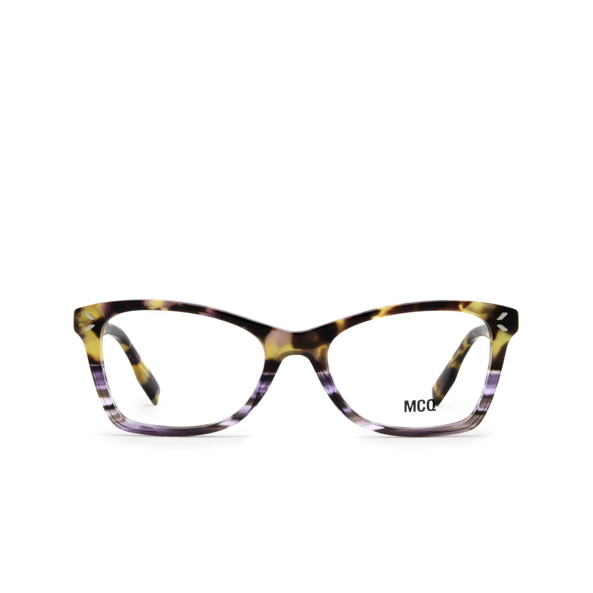 Alexander McQueen® Rectangle Eyeglasses: MQ0347O color 003 Havana - front view