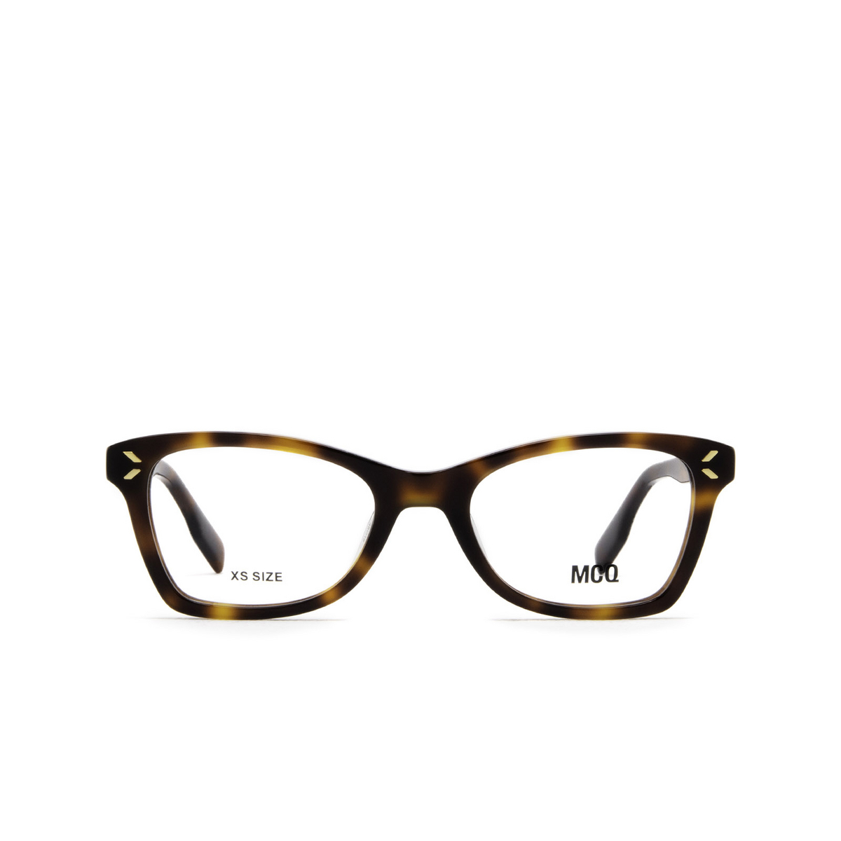 Alexander McQueen® Rectangle Eyeglasses: MQ0347O color 006 Havana - front view