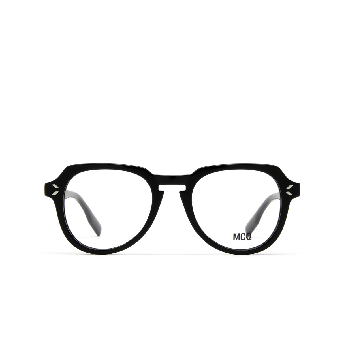 Alexander McQueen® Round Eyeglasses: MQ0348O color 001 Black - front view