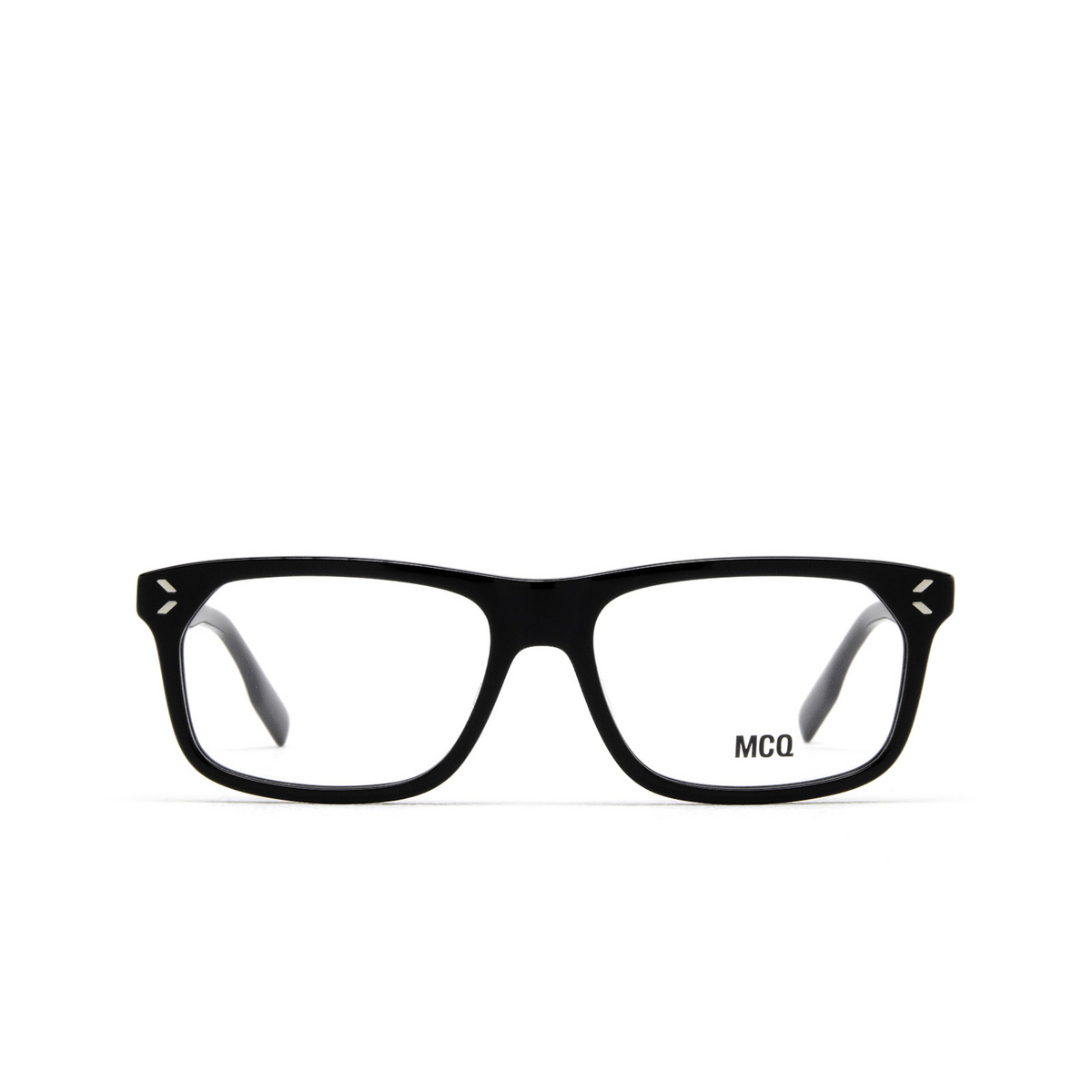 Alexander McQueen® Rectangle Eyeglasses: MQ0349O color 001 Black - front view