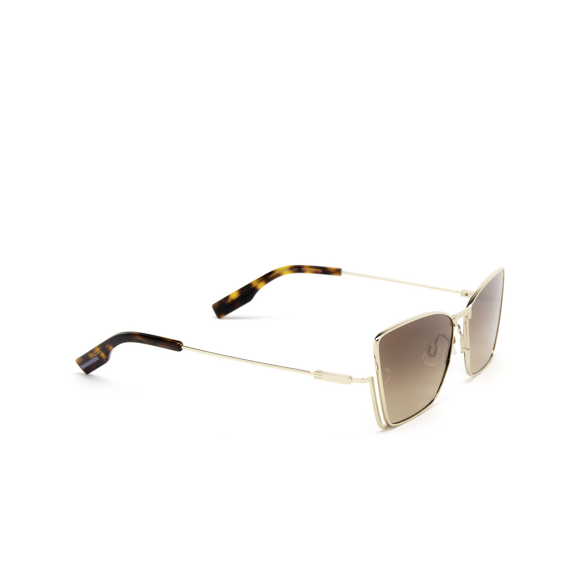 Alexander McQueen® Cat-eye Sunglasses: MQ0350S color 002 Gold - three-quarters view