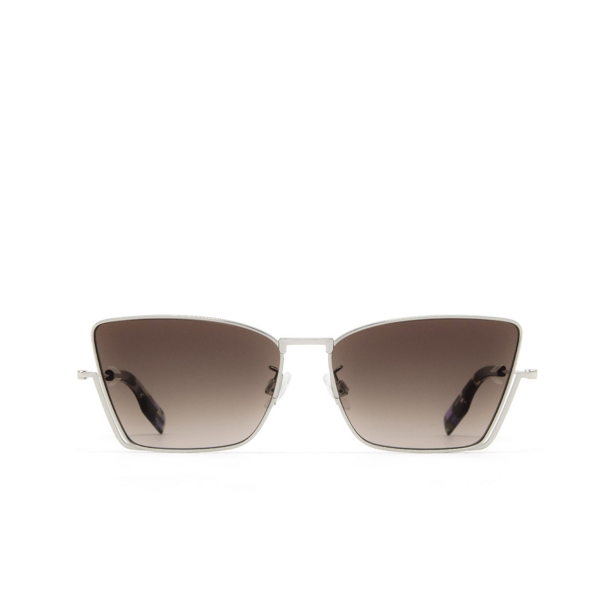 Alexander McQueen® Cat-eye Sunglasses: MQ0350S color 003 Silver - front view