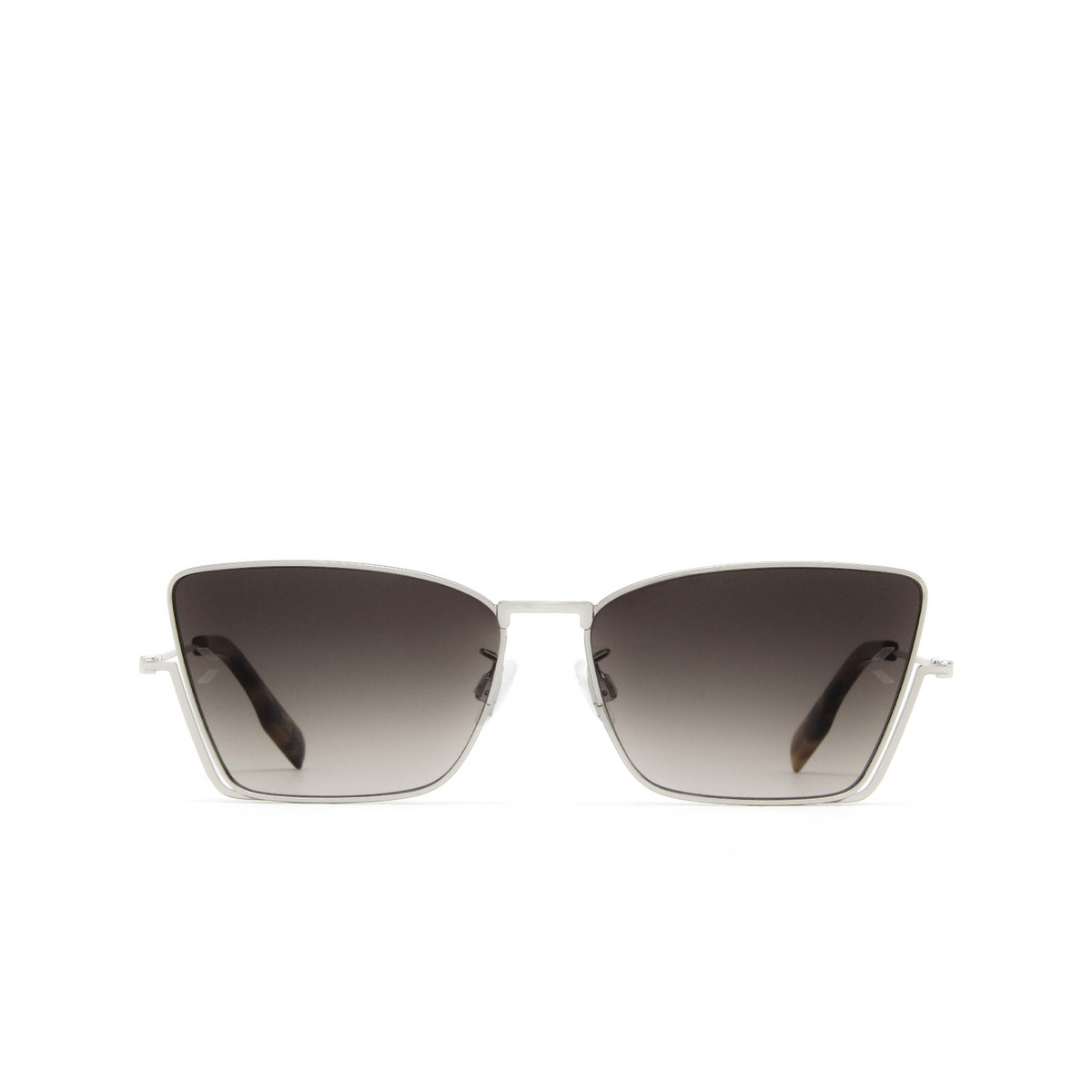 Alexander McQueen® Cat-eye Sunglasses: MQ0350S color 004 Silver - front view