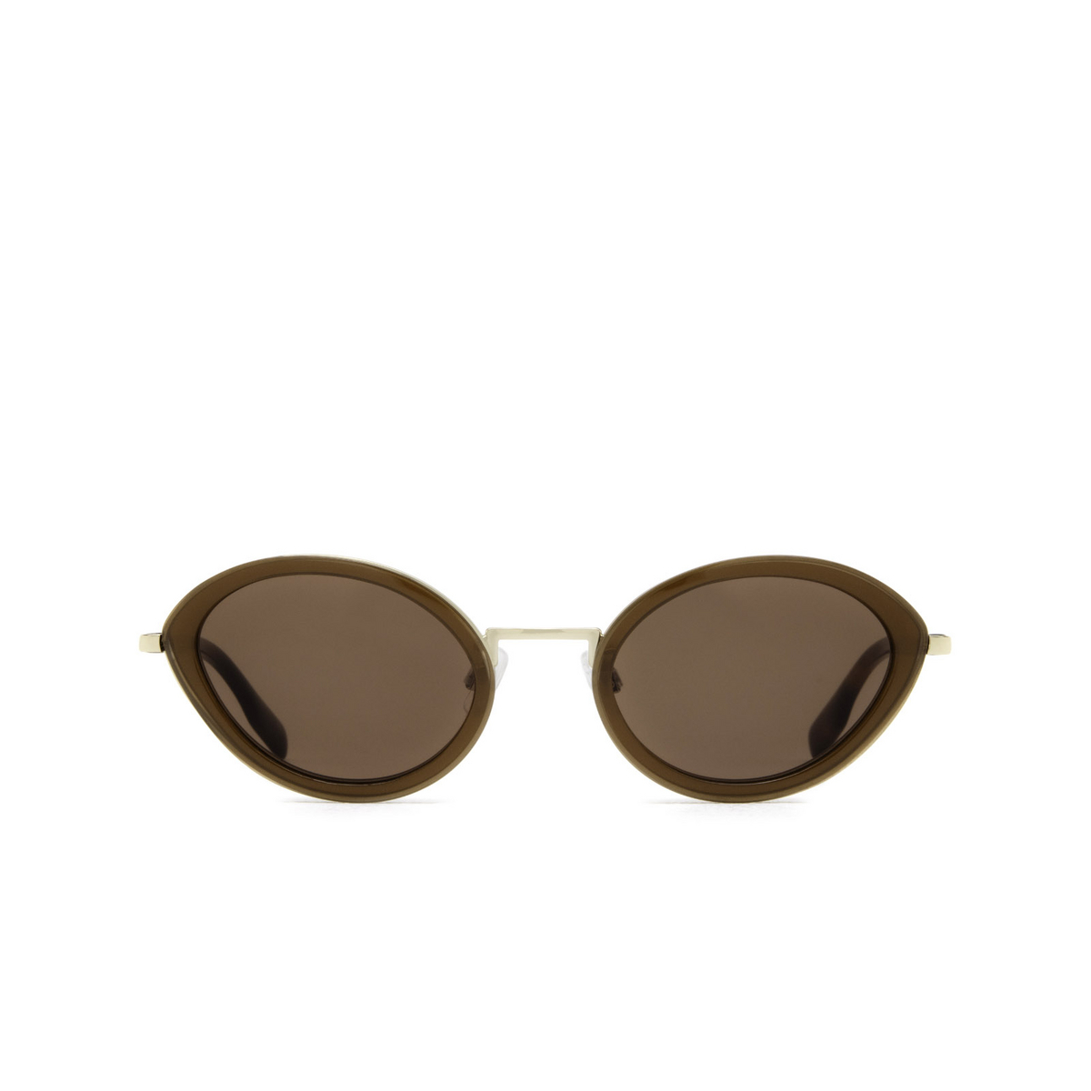 Alexander McQueen MQ0354S Sunglasses 002 Brown - front view