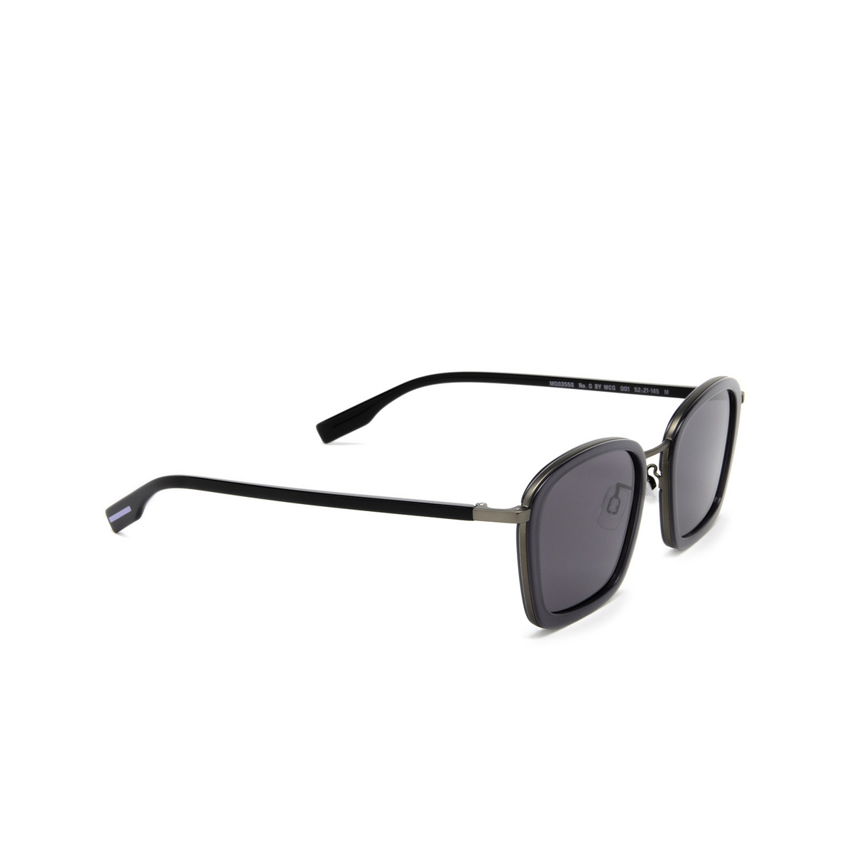 Alexander McQueen MQ0355S Sunglasses 001 Black - three-quarters view