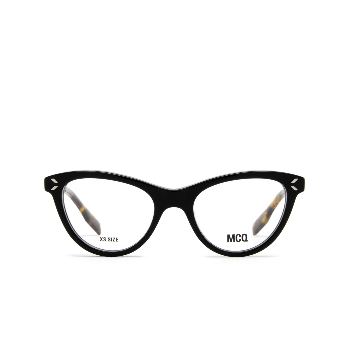 Alexander McQueen® Cat-eye Eyeglasses: MQ0356O color 005 Black - front view
