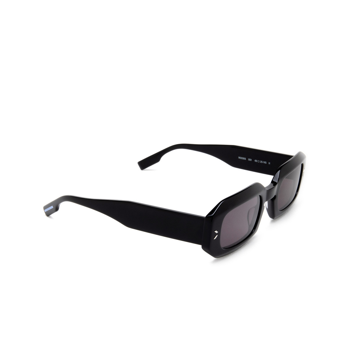 Alexander McQueen MQ0361S Sunglasses 001 Black - three-quarters view