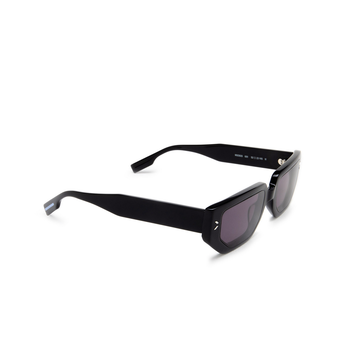 Alexander McQueen MQ0362S Sunglasses 001 Black - three-quarters view