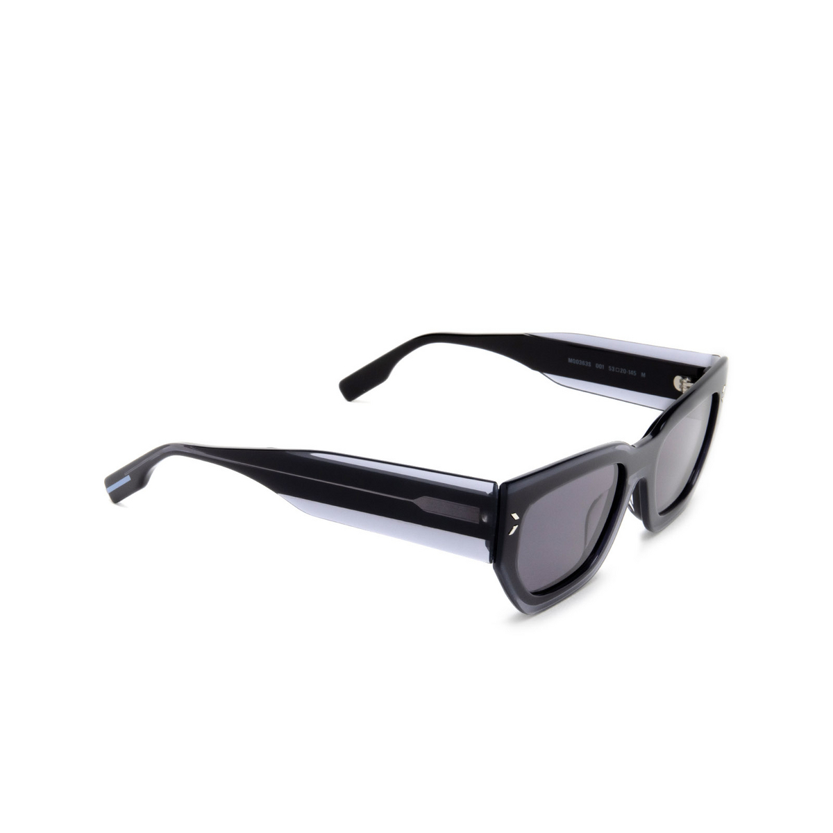 Alexander McQueen MQ0363S Sunglasses 001 Grey - three-quarters view