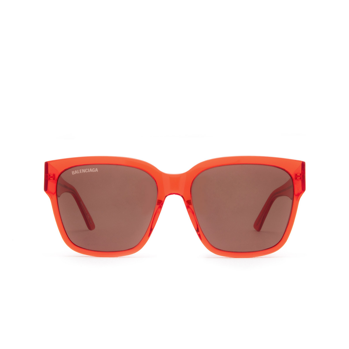 Balenciaga® Rectangle Sunglasses: BB0056S color 005 Red - front view