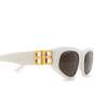 Occhiali da sole Balenciaga BB0095S 012 white - anteprima prodotto 3/4