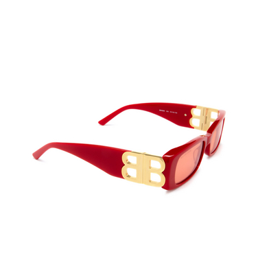 Gafas de sol Balenciaga BB0096S 003 red - Vista tres cuartos
