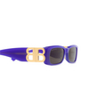 Occhiali da sole Balenciaga BB0096S 004 violet - anteprima prodotto 3/4