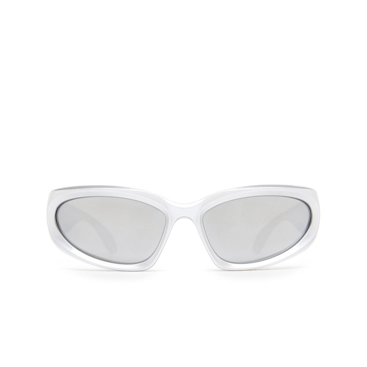 Balenciaga Swift Oval Sunglasses 004 Silver - front view