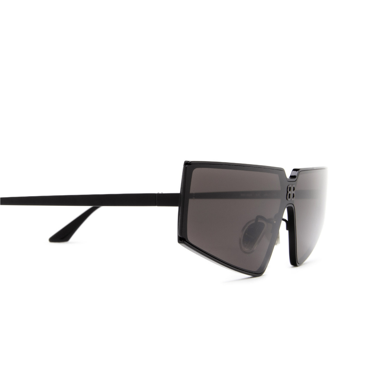 Balenciaga® Rectangle Sunglasses: BB0192S color Black 001 - product thumbnail 3/4.