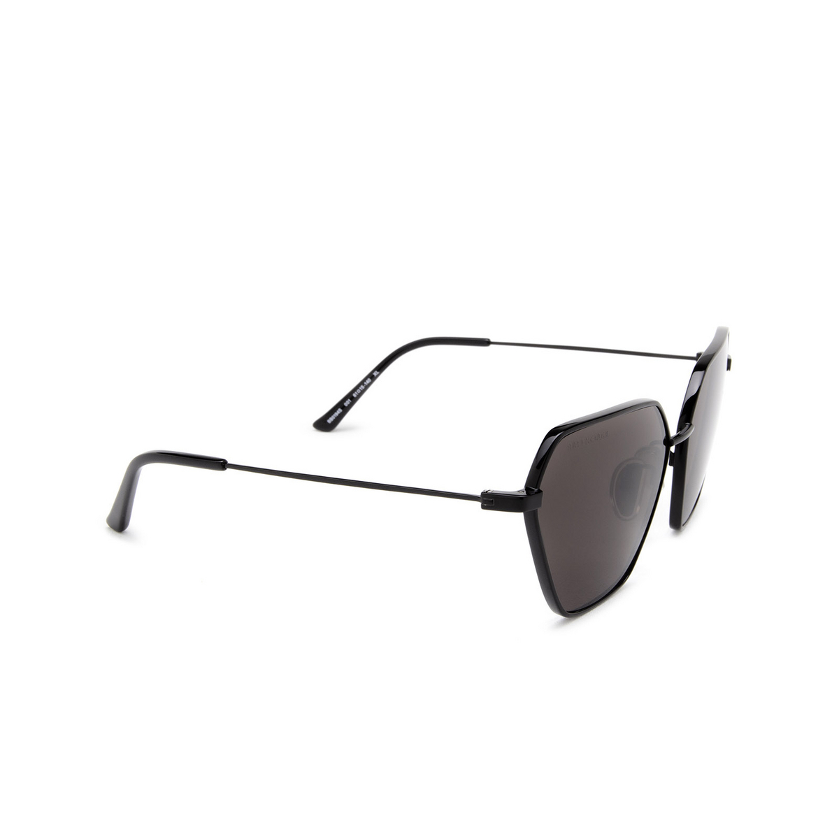 Balenciaga® Butterfly Sunglasses: BB0194S color Black 001 - three-quarters view.