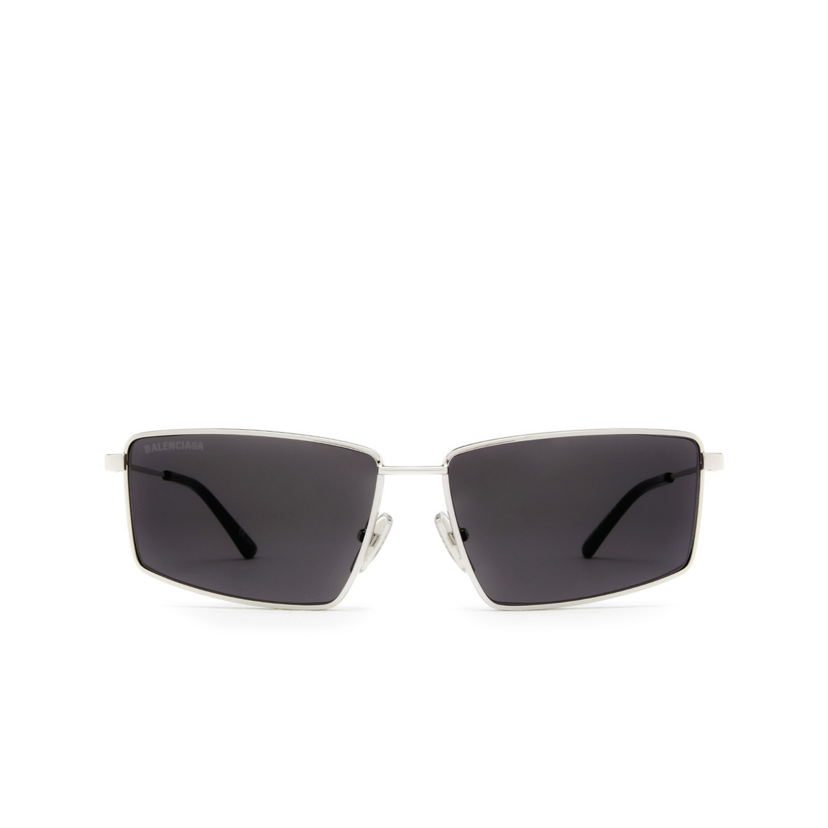 Balenciaga® Rectangle Sunglasses: BB0195S color Silver 003 - front view.
