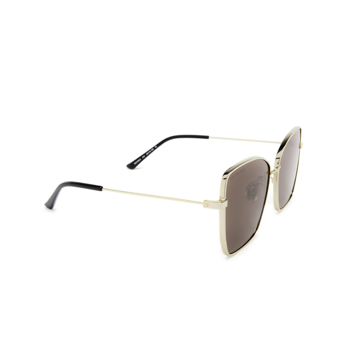 Balenciaga® Butterfly Sunglasses: BB0196SA color Gold 002 - three-quarters view.