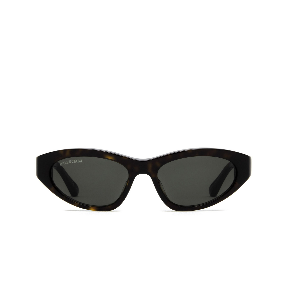 Balenciaga® Cat-eye Sunglasses: Twist Cat BB0207S color Havana 002 - front view.