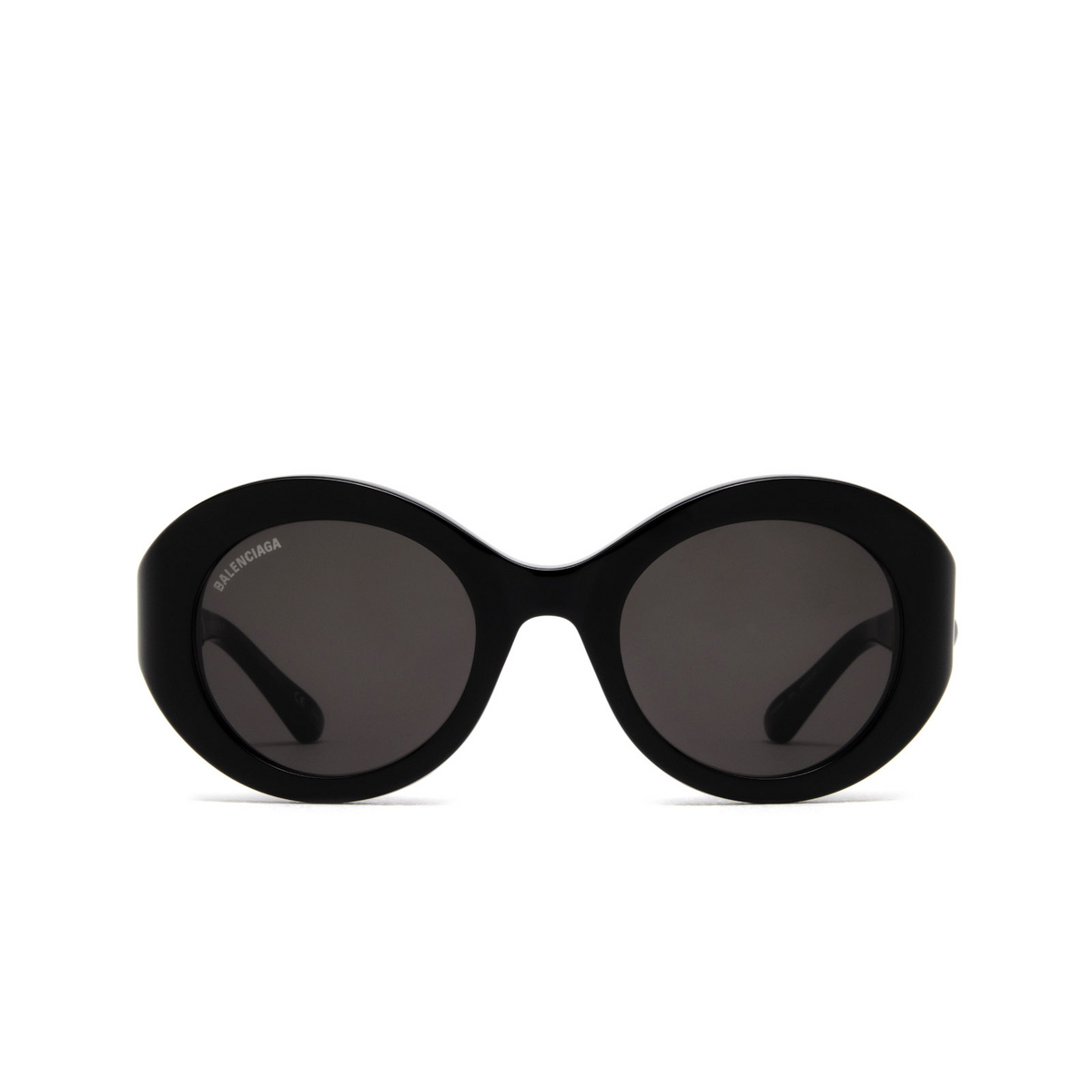 Balenciaga® Round Sunglasses: Twist Round BB0208S color Black 001 - front view.