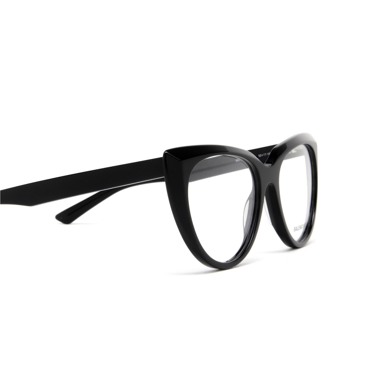 Balenciaga BB0218O Eyeglasses 001 Black - 3/4
