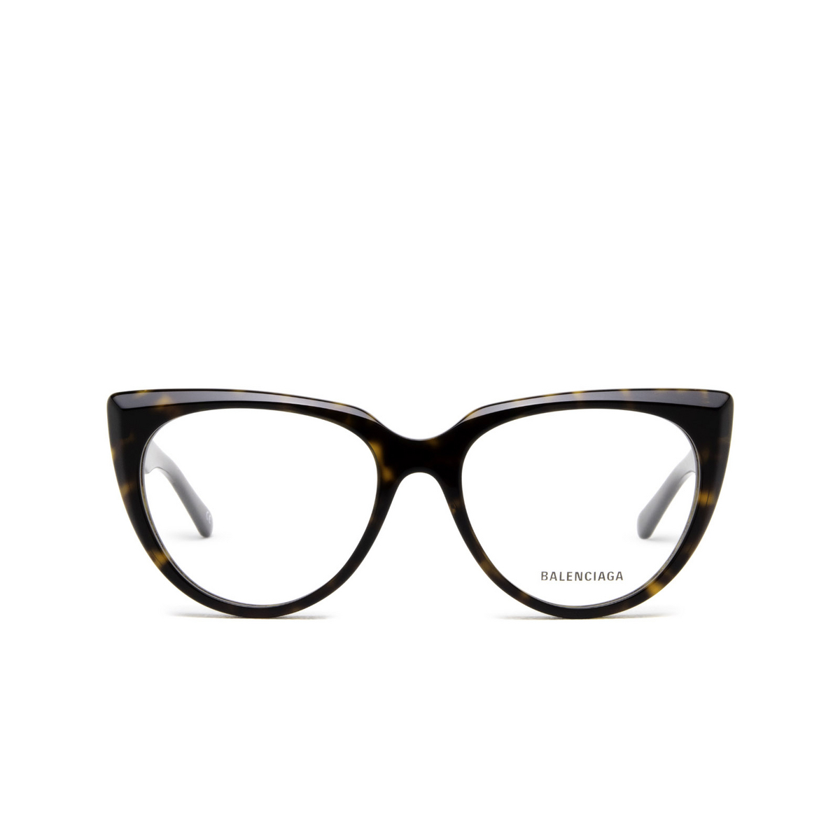 Balenciaga® Cat-eye Eyeglasses: BB0218O color Havana 002 - front view.