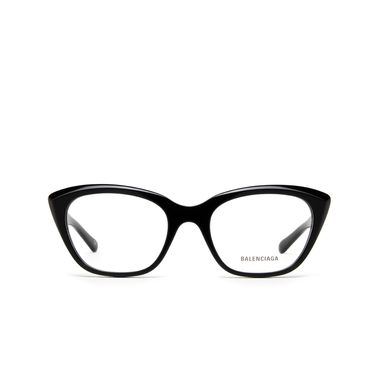 Balenciaga® Cat-eye Eyeglasses: BB0219O color Black 001 - front view.