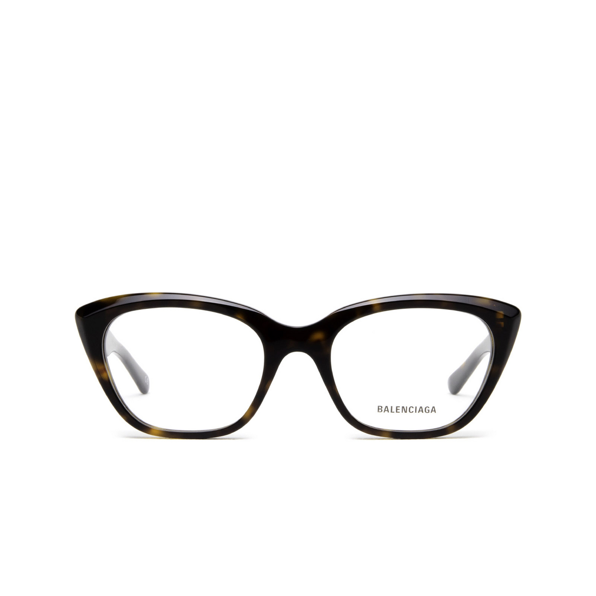 Balenciaga® Cat-eye Eyeglasses: BB0219O color Havana 002 - front view.