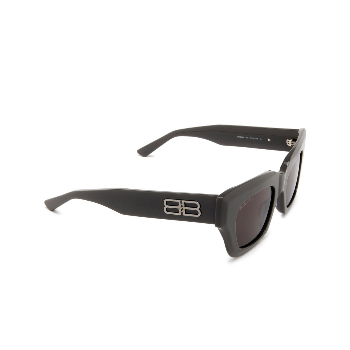 Balenciaga BB0234S Sunglasses 003 Grey - three-quarters view