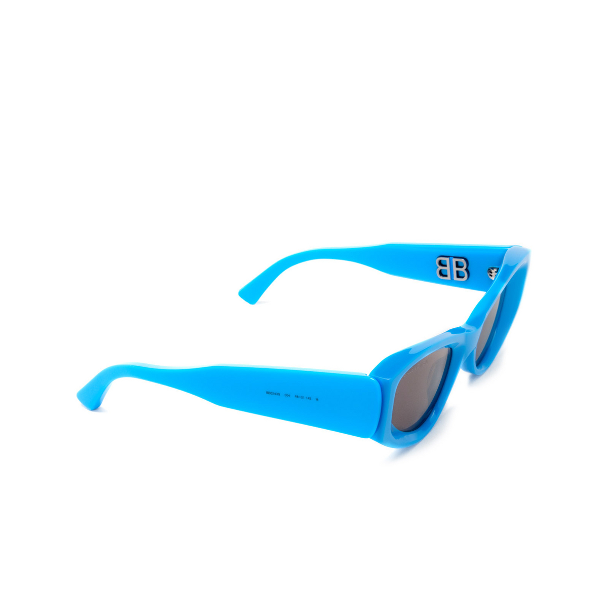 Balenciaga BB0243S Sunglasses 004 Light-Blue - three-quarters view