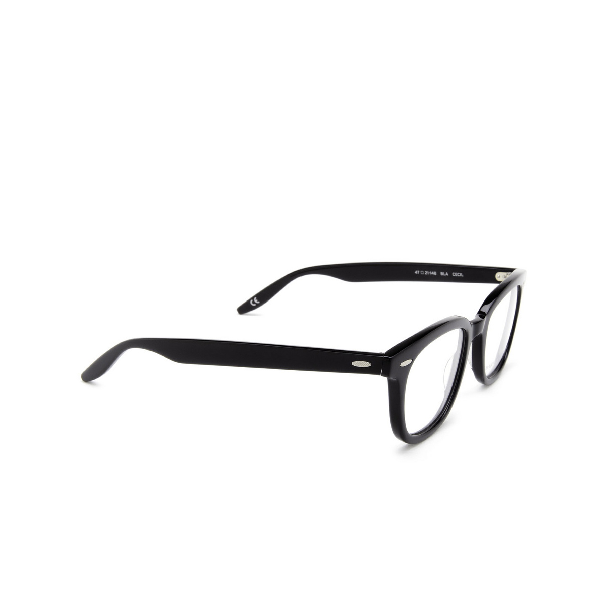 Barton Perreira® Square Eyeglasses: Cecil BP5273 color Black 0EJ - three-quarters view.