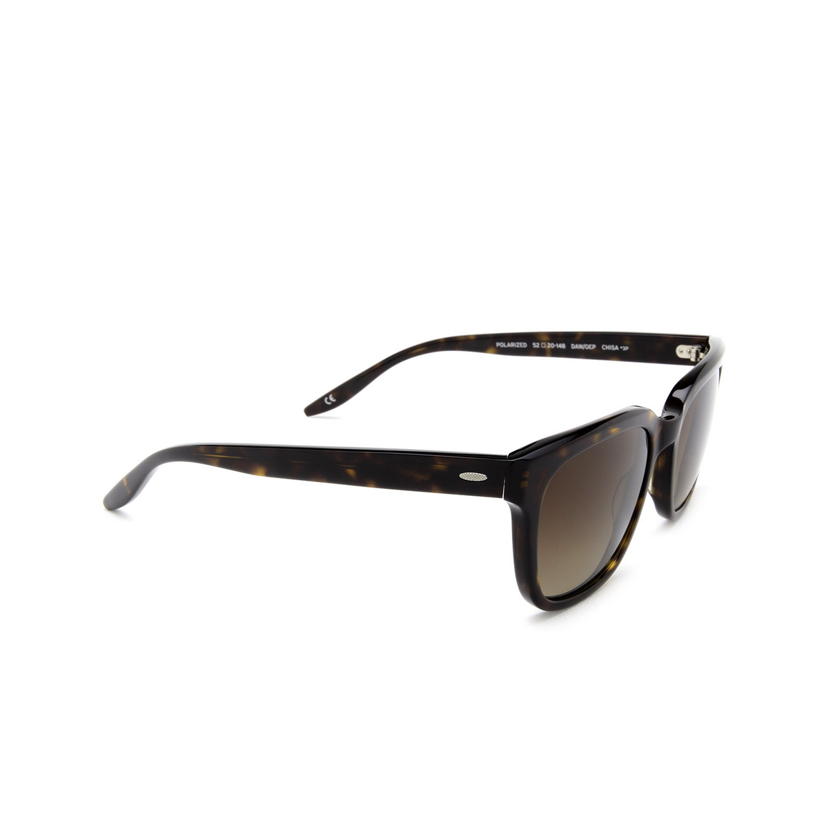 Barton Perreira® Square Sunglasses: Chisa BP0221 color Dark Walnut 2MV - three-quarters view.
