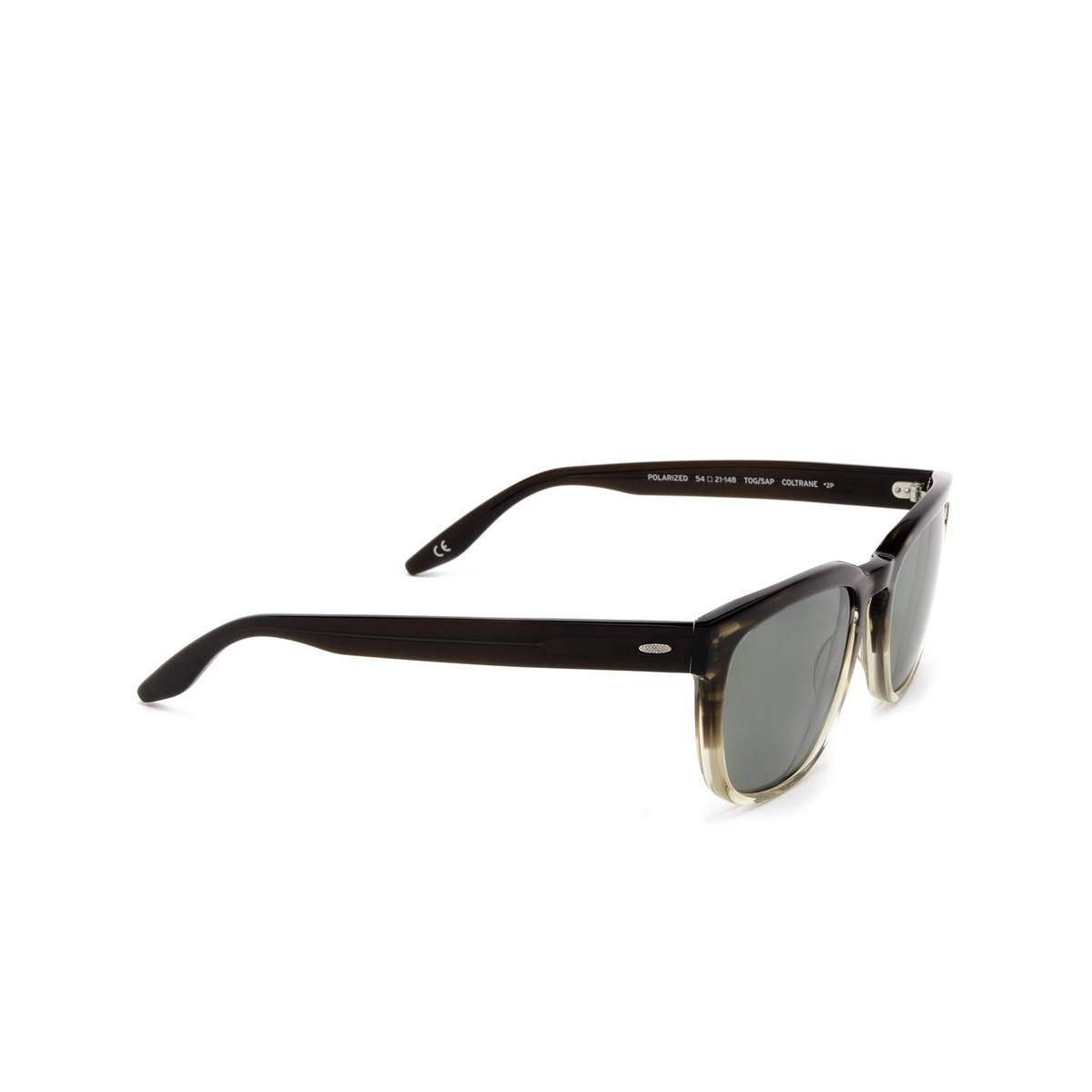 Barton Perreira® Square Sunglasses: Coltrane BP0013 color Tornade Gradient 2NZ - three-quarters view.